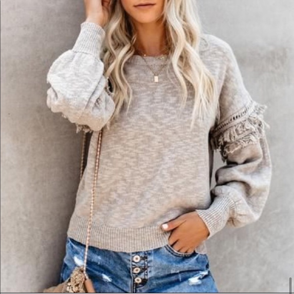 Vici Dolls Wanderer Fringe Sweater